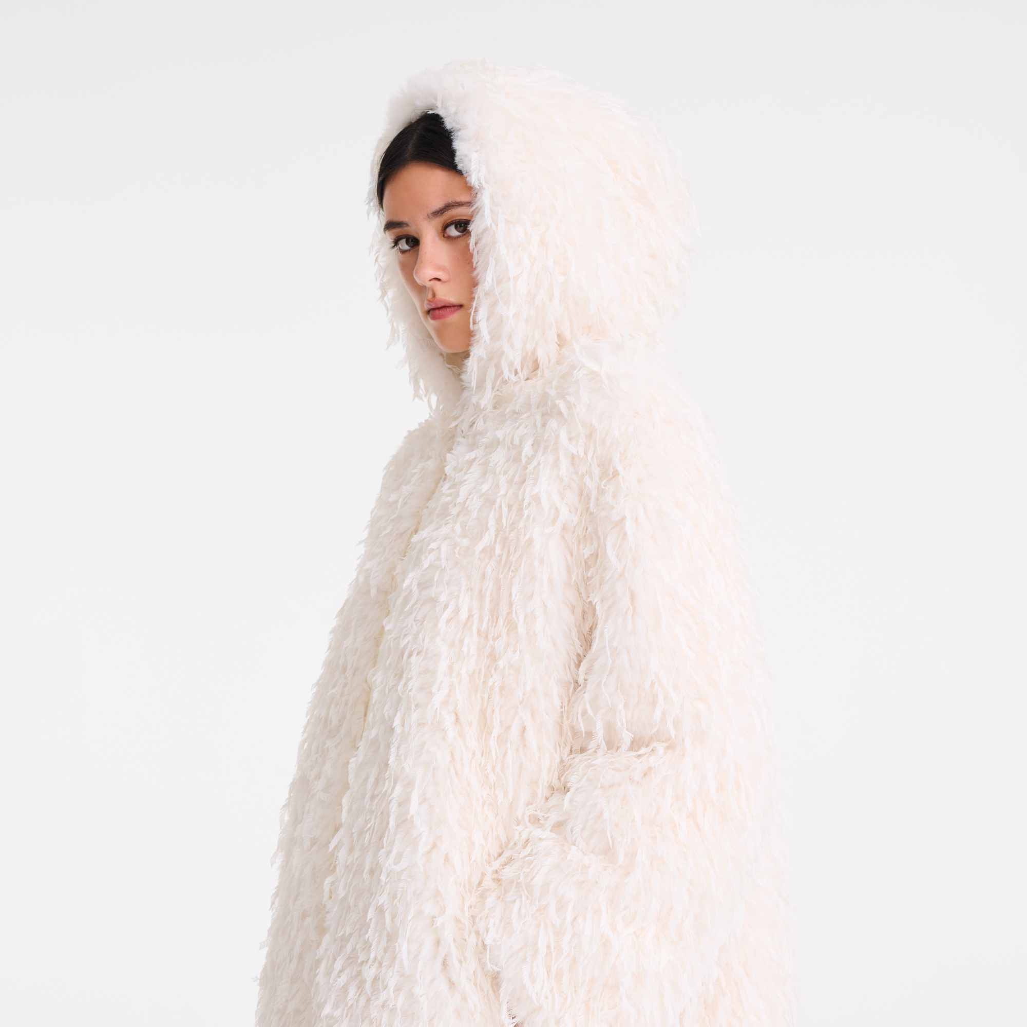 Coat / Ivory - Faux fur - Image 7