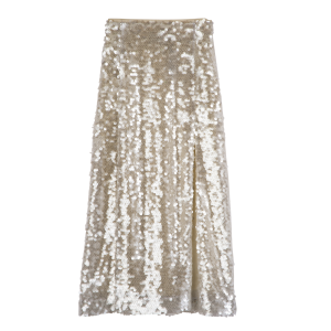 Midi skirt / Ivory - Sequin