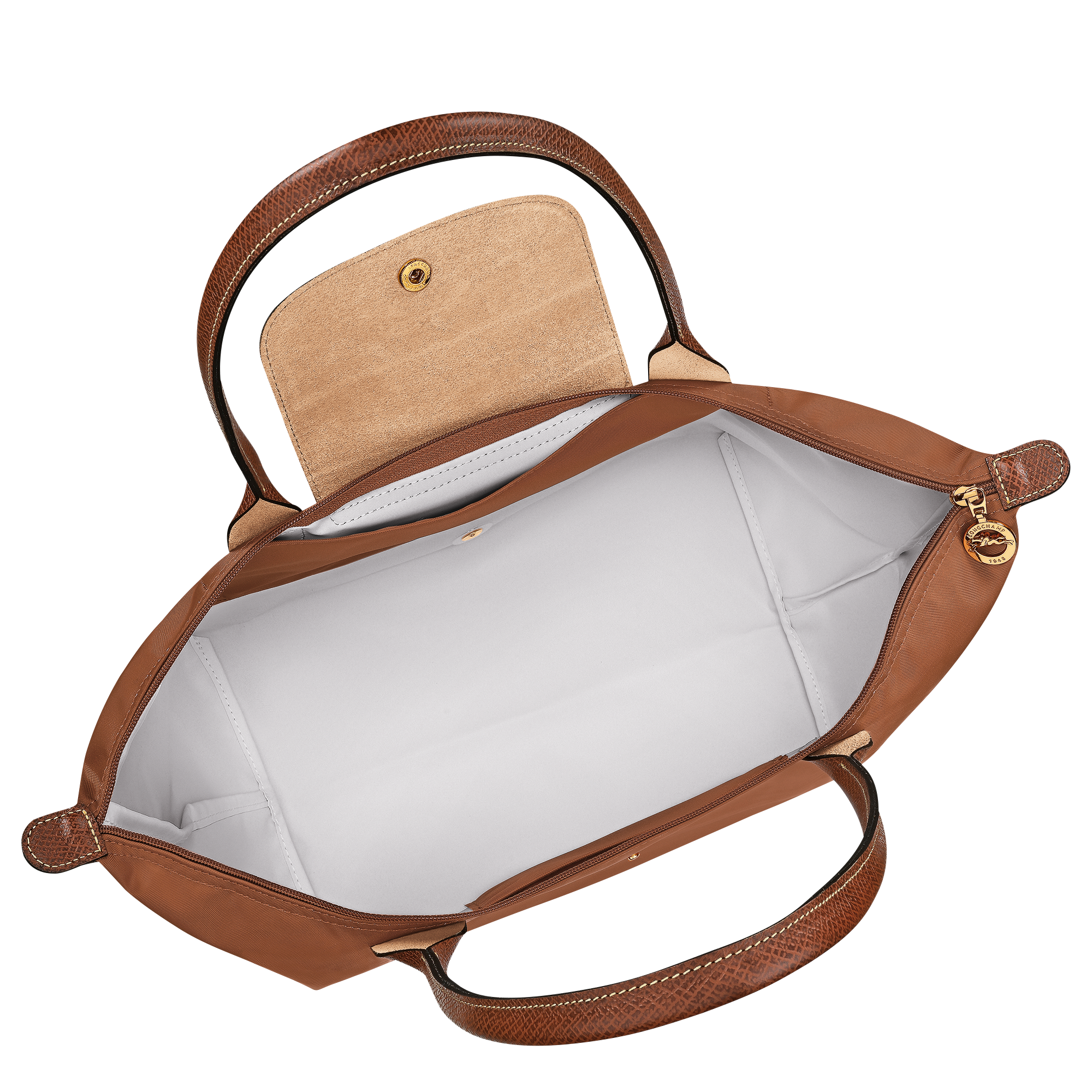 Le Pliage Original L Tote bag / Cognac - Recycled canvas - Image 4